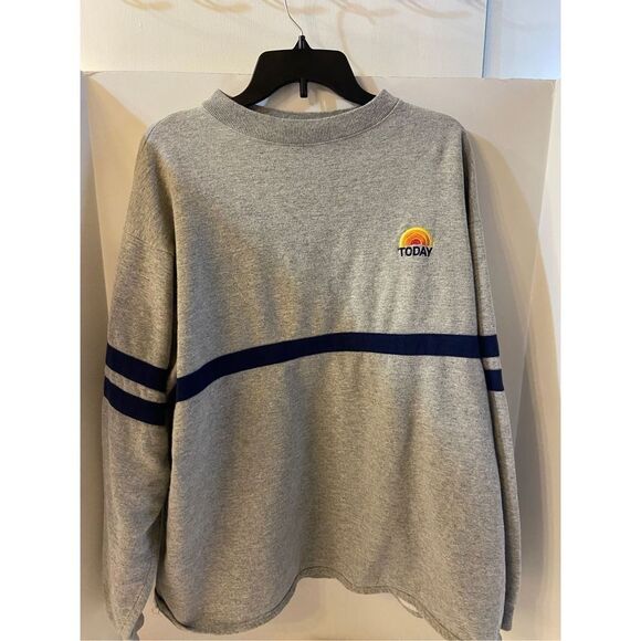 NBC Experience "Today" sweatshirt Xl gray Cotton Blend Rainbow Logo - Picture 2 of 8